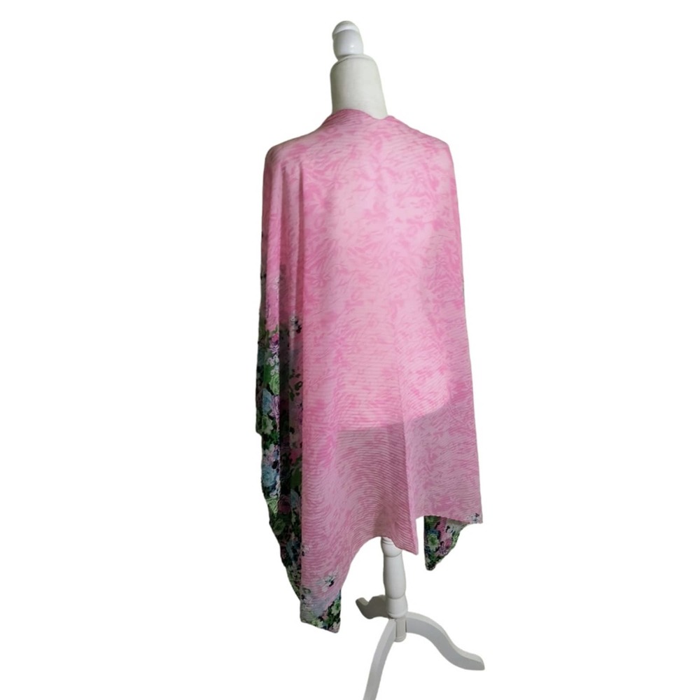 Pink Floral Wrap scarf  Women's One Size Fits Most - Picture 2 of 9